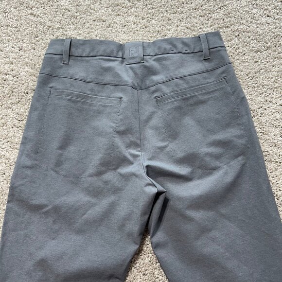 Foot-joy Men's Gray Slim Fit Casual Pants W30/L30 Polyester & Spandex Blend - Picture 5 of 11